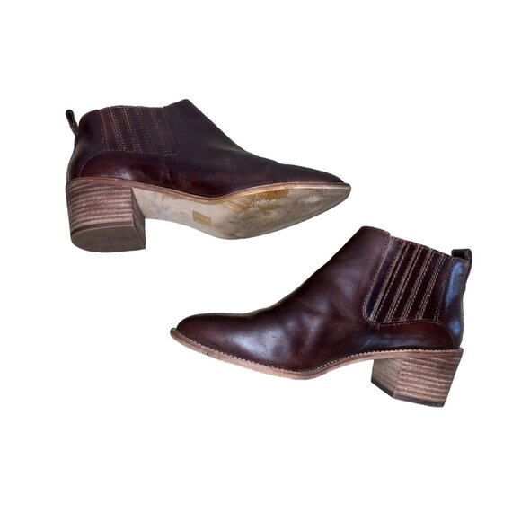 Madewell Bonham Boots Womens 8 Brown Leather Ankle Booties Chelsea Western Boho - Picture 15 of 16